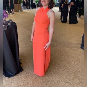 Rachel Roy orange/coral dress/gown. Worn once. Size S/4/6